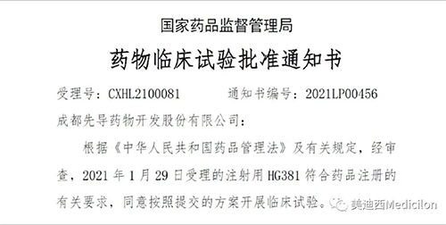 �ɶ��ȵ�HG381��ù���ҩƷ���ӹ������ٴ���������